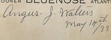 Load image into Gallery viewer, 1933 The Bluenose Print Champion Sailing Angus Walters Signed Autographed JSA
