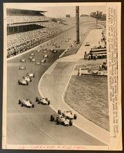 Load image into Gallery viewer, 1965 Indianapolis 500 Original Press Photo Race Car Driver AJ Foyt Dan Gurney
