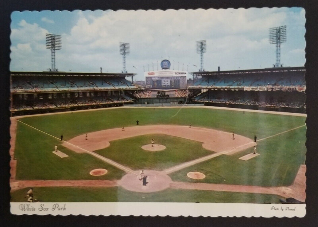 1964 Chicago White Sox Comiskey Park Stadium Postcard MLB Baseball USA Vintage