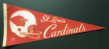 Load image into Gallery viewer, Vintage NFL Football St, Louis Cardinals Pennant Helmet Logo Full Size 29"
