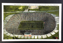 Load image into Gallery viewer, 1930s Michigan Stadium The Big House NCAA Football Stadium Vintage Postcard
