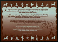 Super Bowl XXX VIP Party Invitation Hoe-Down Rodeo NFL Blackhawk Ranch Hilton