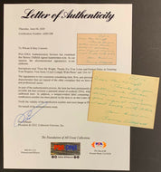 Barney Oldfield Auto Racer Hand Written Autographed Letter PSA Authenticated