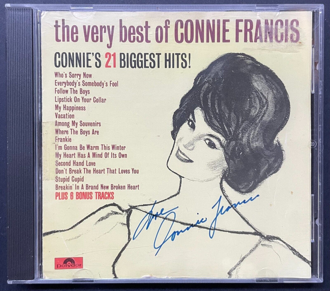 Connie Francis Autographed CD Booklet Signed Country Music CD Included