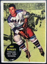 Load image into Gallery viewer, 1961-62 Topps #53 Andy Bathgate Hockey Card New York Rangers Vintage NHL

