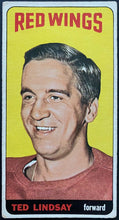 Load image into Gallery viewer, 1964-65 Vintage Detroit Red Wings Ted Lindsay Topps Tallboy NHL Hockey Card
