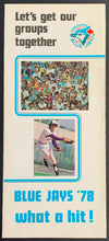 Load image into Gallery viewer, 1978 Toronto Blue Jays Baseball Ticket Brochure With Schedule 2nd MLB Season
