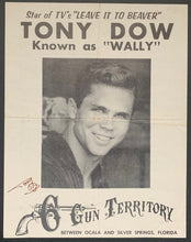 Load image into Gallery viewer, 1960s Tony Dow Autographed Handbill Leave It To Beaver TV Show Signed Vintage
