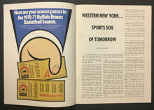 Load image into Gallery viewer, 1971 Buffalo Braves Inaugural Season NBA Basketball Program vs Milwaukee Bucks
