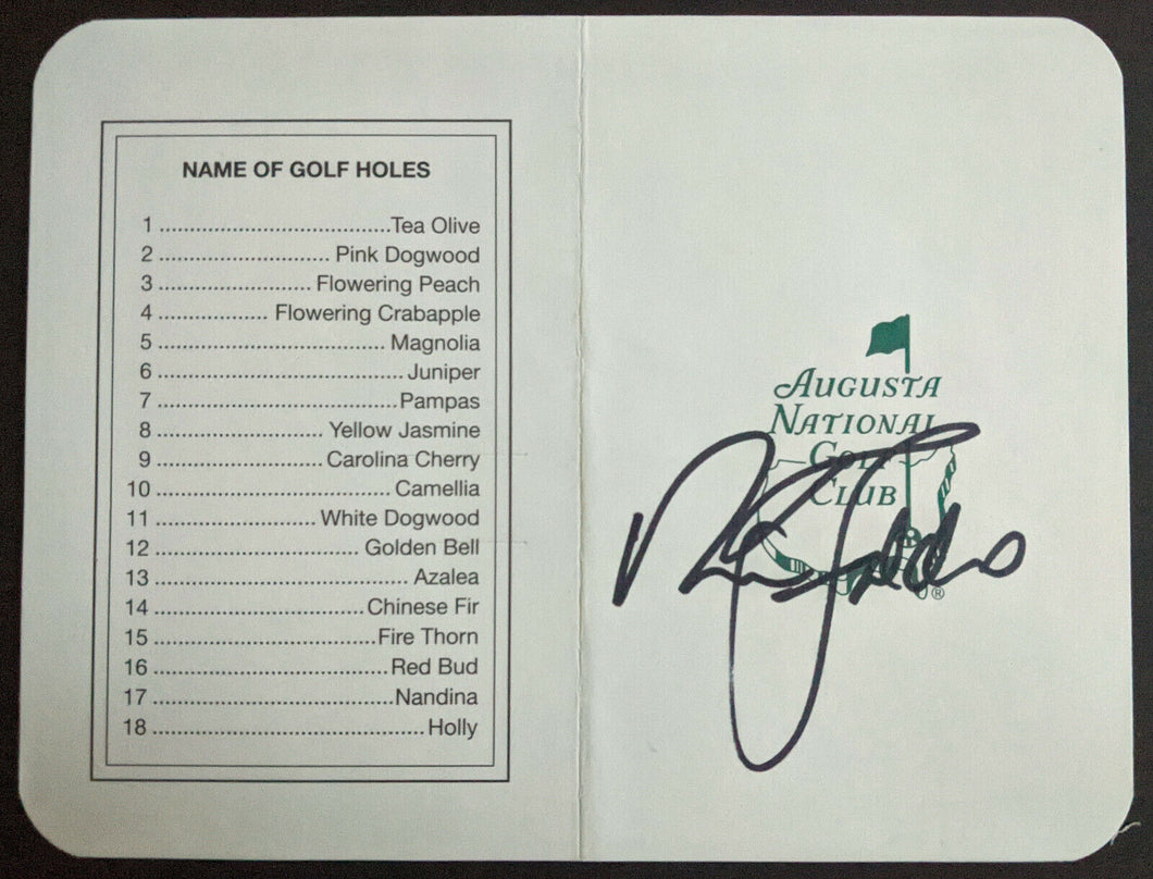 Masters Golf Champion Nick Faldo Autographed Signed Scorecard 1993 Issued