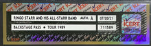 Load image into Gallery viewer, 1989 Ringo Starr Concert Tour And His All-Starr Band Backstage Pass icert
