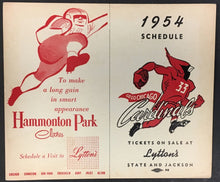 Load image into Gallery viewer, 1954 Comiskey Park Chicago Cardinals NFL Football Schedule + Ticket Prices
