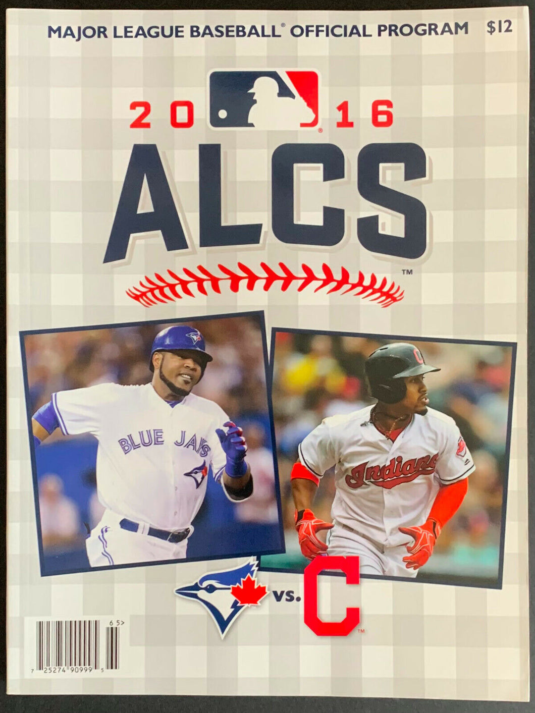 2016 ALCS MLB Baseball Program Toronto Blue Jays vs Cleveland Indians
