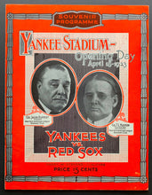 Load image into Gallery viewer, 1973 Yankee Stadium Reproduction Program 1st Game Yankees vs Red Sox 1923 MLB
