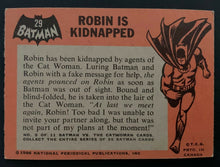 Load image into Gallery viewer, 1966 Topps Batman Black Bat #29 Robin Is Kidnapped Non Sports Trading Card
