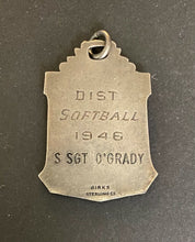 Load image into Gallery viewer, 1946 Vintage Canadian Softball Medal Birks Sterling Silver Vtg
