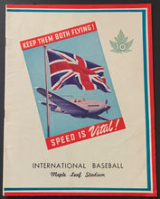 Load image into Gallery viewer, 1943 Maple Leaf Stadium Baseball Program Maple Leafs vs Syracuse Chiefs Vintage
