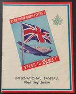 1943 Maple Leaf Stadium Baseball Program Maple Leafs vs Syracuse Chiefs Vintage