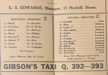 Load image into Gallery viewer, 1931 Ottawa Auditorium Hockey Program Montreal Maroons vs Senators Babe Siebert
