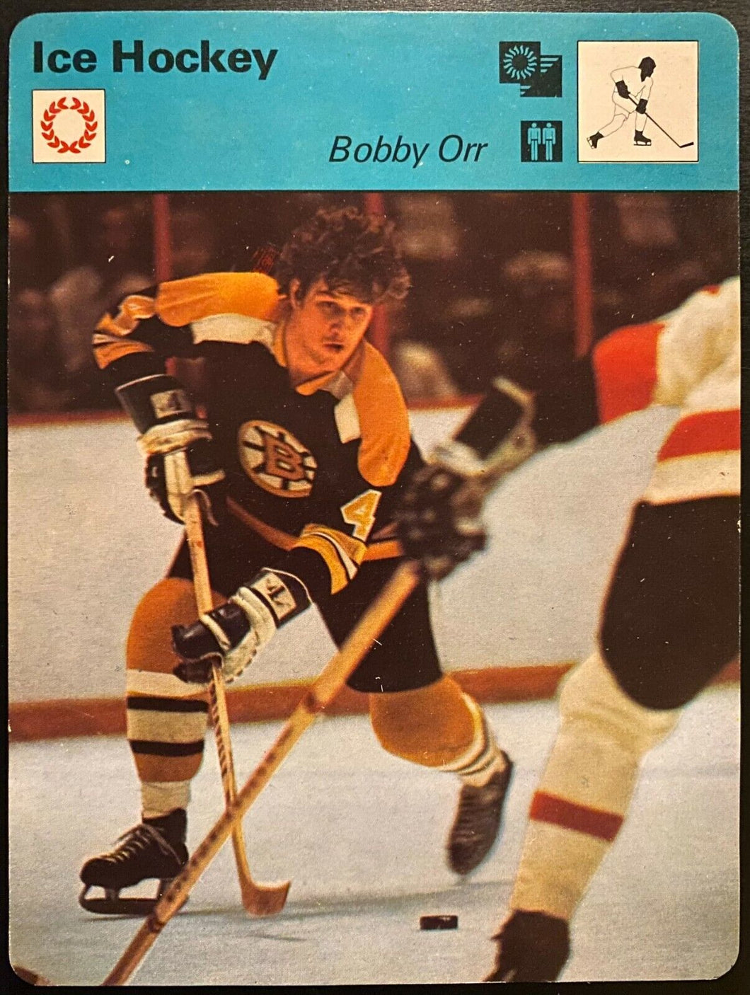 1977 NHL Hockey Editions Rencontre Lausanne Card Boston Bruins HOFer Bobby Orr