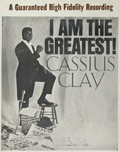Load image into Gallery viewer, 1963 Vintage Promo Poster Cassius Clay Muhammad Ali Album I Am The Greatest LP
