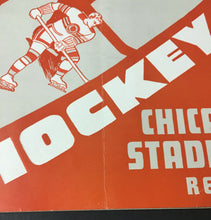 Load image into Gallery viewer, 1948 NHL Hockey Chicago Stadium Program + Tickets Blackhawks Montreal Canadiens
