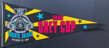 Load image into Gallery viewer, 1989 Grey Cup Vintage Full Size Pennant Roughriders vs Hamilton Tiger-Cats CFL
