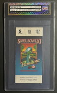 Super Bowl XI NFL Football Ticket Minnesota Vikings vs Oakland Raiders
