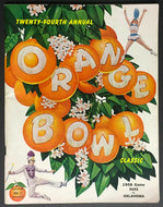 1958 Orange Bowl Program Duke vs Oklahoma Miami Florida NCAA 24th Annual