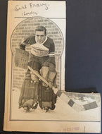 1932 Earl Franz NHL Hockey Type 1 Photo St. Paul Saints Heavy Card Stock Vintage