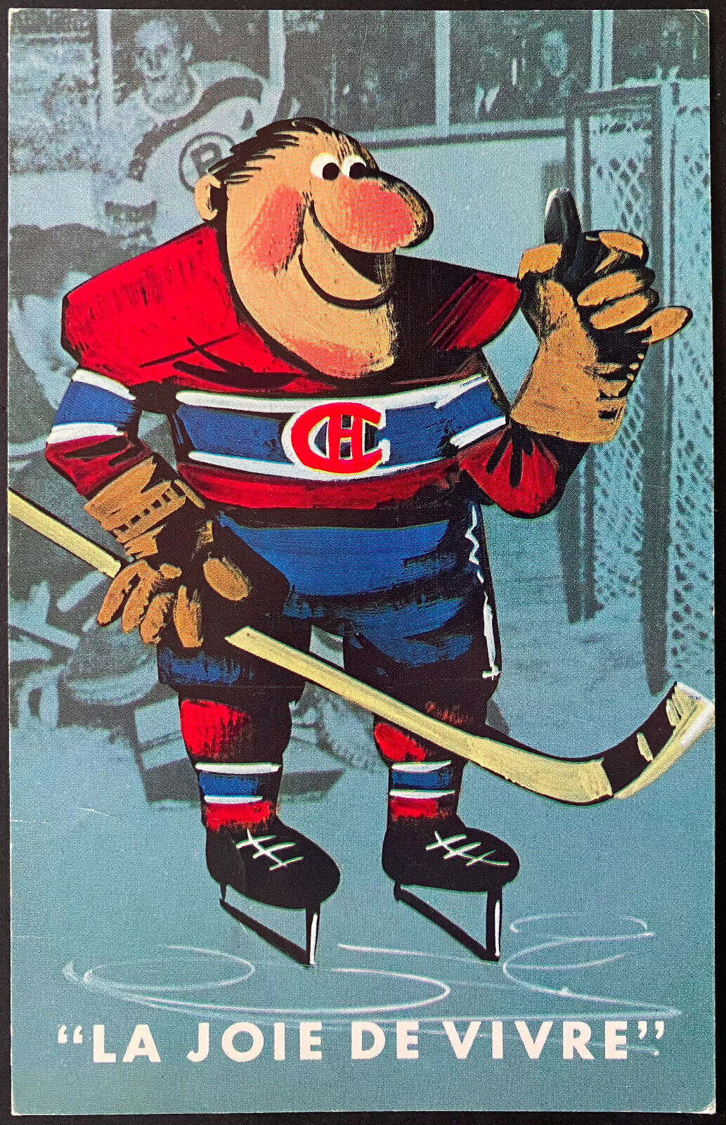 1960's Montreal Canadiens NHL Hockey Postcard Vintage La Joie De Vivre