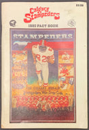 1982 Calgary Stampeders CFL Football Media Guide Fact Book Vintage Grey Cup Win