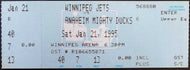 1995 Winnipeg Arena Hockey Ticket Paul Kariya 2nd NHL Game + Goal Mighty Ducks