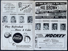 Load image into Gallery viewer, 1956 Detroit Red Wings Montreal Canadiens Olympia Stadium Program NHL Hockey VTG
