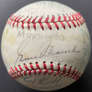 1977 Minnesota Twins Team Autographed American League Baseball x24 JSA LOA