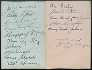 1932/1933 Toronto Maple Leafs Team Signed Autographed Sheets NHL Hockey LOA VTG