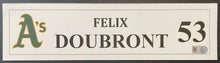 Load image into Gallery viewer, Felix Doubront Oakland Athletics Game-Used Cardstock Locker Name Plate MLB Holo
