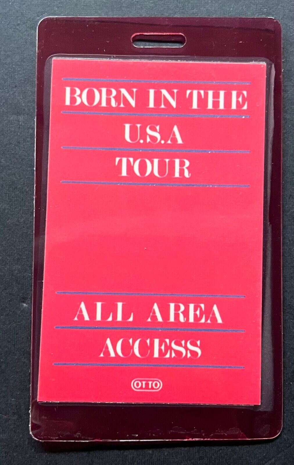1984-85 Bruce Springsteen All Access Backstage Pass Born In The USA Concert Tour