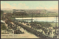 1900 Yale Harvard Football Game Vintage Stadium Postcard Old College Sports