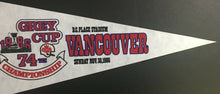 Load image into Gallery viewer, 1986 Grey Cup CFL Pennant Hamilton Tiger Cats vs Edmonton Eskimos BC Place
