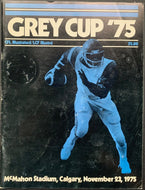 1975 Grey Cup Game Program + Ticket Stub Edmonton Eskimos Football Vintage CFL