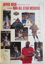 Load image into Gallery viewer, 1996 Alamodome NBA All Star Weekend Program - Commemorative NBA Card Sheets
