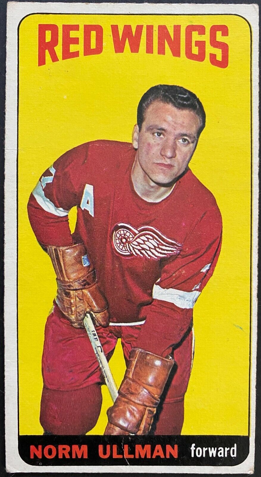 1964-65 Vintage Detroit Red Wings Norm Ullman Topps Tallboy NHL Hockey Card