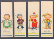 1930's Campbells Soup Kids Table Bridge Cards x4 Vintage Advertising