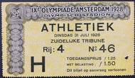 1928 Summer Olympics Track and Field/Athletics Ticket LOA VTG Sports Historical