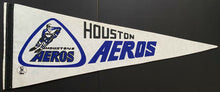 Load image into Gallery viewer, Houston Aeros AHL American Hockey League Team Vintage Full Size Pennant 30"
