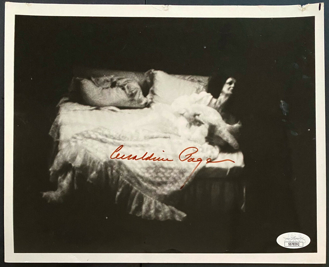 Geraldine Page Autographed Photo Actress Zelda Clothes For A Summer Hotel JSA