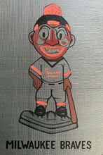 Load image into Gallery viewer, c1950 Milwaukee Braves Silk Fan MLB Baseball Vintage Old Antique
