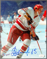 Alexander Yakushev Autographed Signed Color Photo Hockey Summit Series Russia