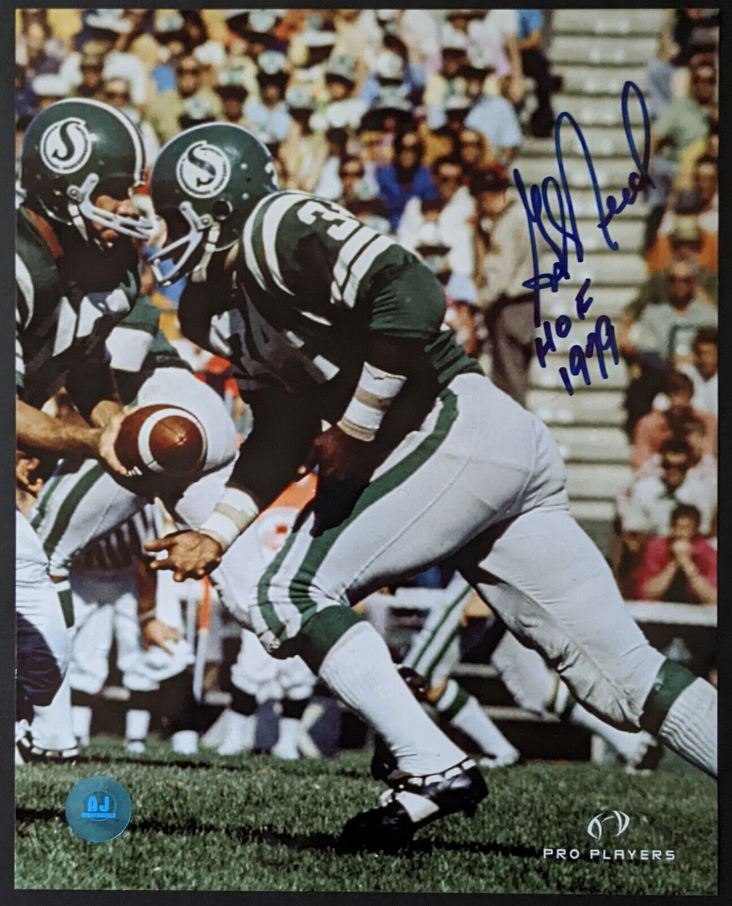 George Reed Autographed Signed Photo Saskatchewan Roughriders CFL Football COA